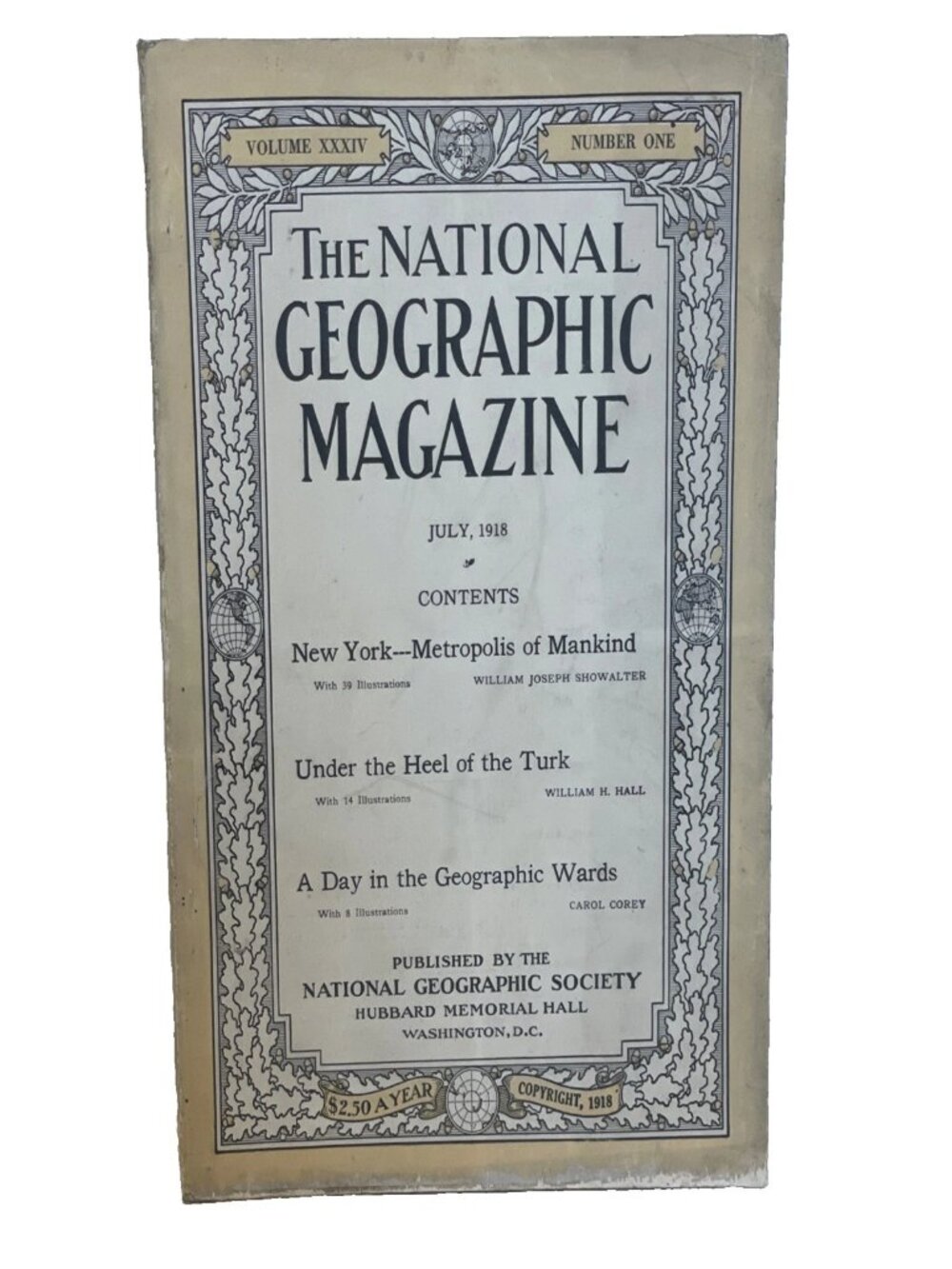 July 1918 National Geographic Magazine Vol 34 No 1 New York City History WWI